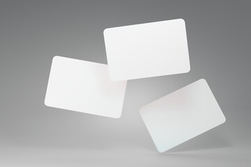 3 d render of a business card mockup template. Modern design for branding, corporate identity, advertising, presentation. Concept of idea, business presentation. Logo demonstration