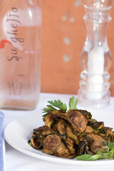 fried eggplant dish on a plate