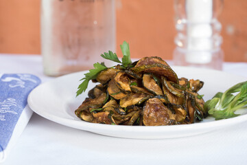 fried eggplant dish on a plate