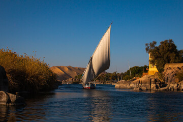 A boat on the Nile near Aswan, Egypt