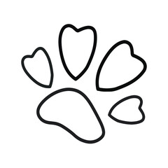 cat's paw print vector illustration