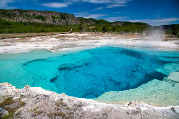 Excelsior Geyser Crater in Yellowstone National Park, Wyoming.