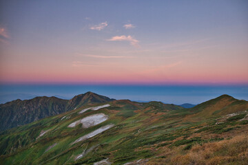 mt.iide trekking in autumn, 　秋の快晴の飯豊山登山