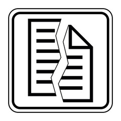 Logo rupture de contrat.