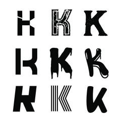 Capital Letter K Alphabet Design