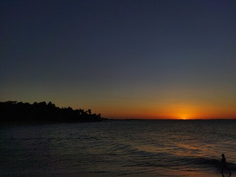 sunset over the sea