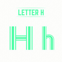 Abstract Letter H With Creative Design