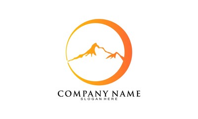 Simple mountain vector logo