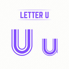 Abstract Letter U With Creative Design