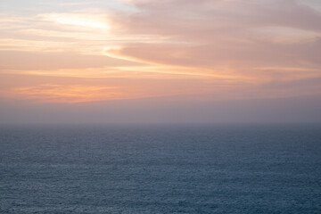 View of the Sea and an Orange Sky After Sunset in La Guajira, Colombia
