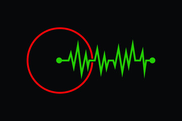 Electrocardiogram logo. very suitable for companies, businesses, industries, t-shirts, icons, initials, symbols, etc.