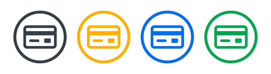 Credit card, debit card, atm card icon. Electronic payment concept.