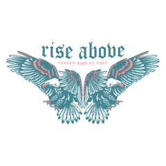 two eagles flying vector