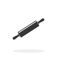 Rolling Pin Black Icon Vector illustration