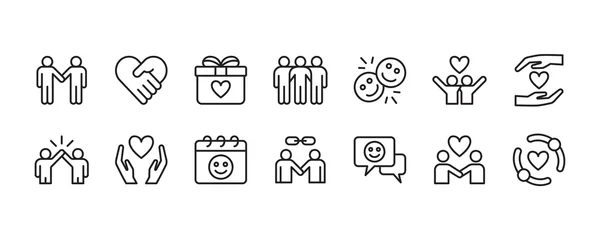 Foto op Plexiglas Friendship icon set. Vector graphic illustration. © IconLauk