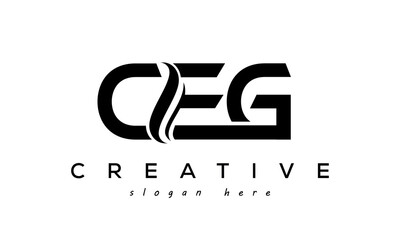 Fototapeta Letter CEG creative logo design vector	 obraz