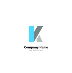 letter k logo concept for company with white background, minimalist style