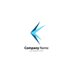 letter k logo concept for company with white background, minimalist style