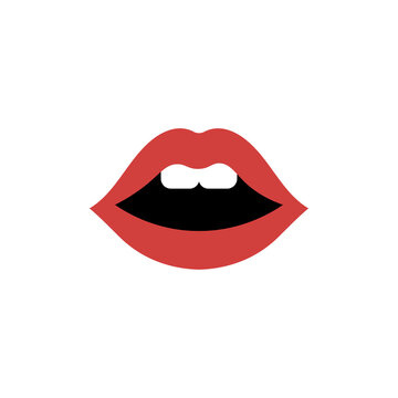 Mouth icon design template illustration