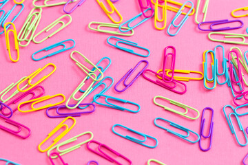 Background of Rainbow Paperclips Great for Back to School