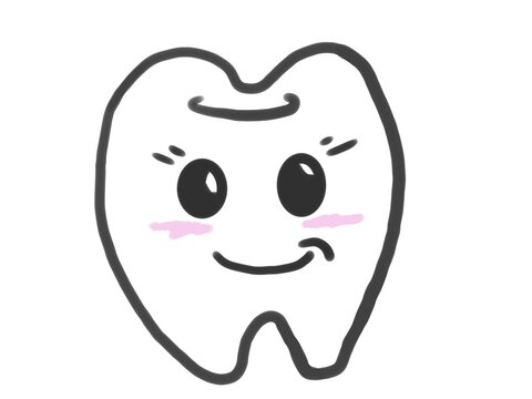 健康的な歯のイメージ素材