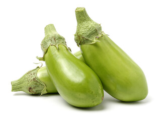 Ripe eggplant isolated on a white background