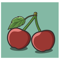 illustration of cherry