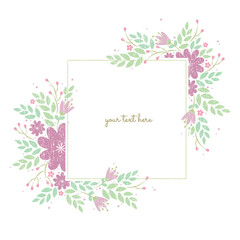 Fototapeta na wymiar floral elements and flowers wreaths in watercolor style for cards and wedding invitations.