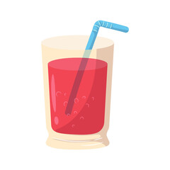 Takeaway Drink vector illustration, colored hand drawn sketching design