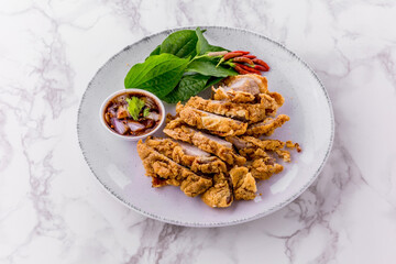 Fried pork with fish sauce