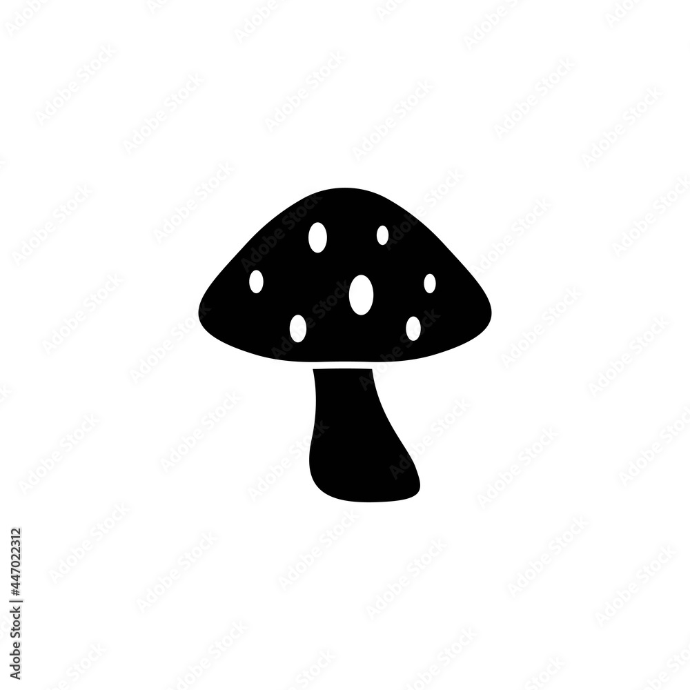 Wall mural mushroom icon design illustration