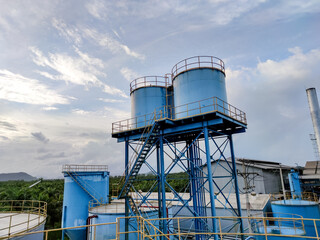 Water tank in the factory. System water control industry