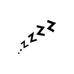 Vector illustration, business scribing doodle. "ZZZZ" lettering. Vector illustration isolated on white background. EPS 10