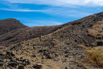 大分県の紅葉のくじゅう連山の風景  Mt.Kujyu range scenery of autumn leaves in Oita Prefecture 