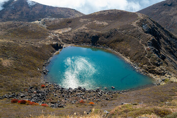 大分県の紅葉のくじゅう連山の風景  Mt.Kujyu range scenery of autumn leaves in Oita...
