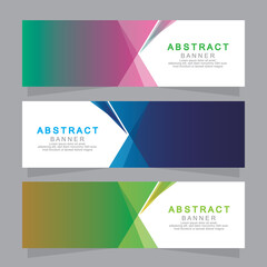 Vector abstract design web banner template. Web Design Elements - Header Design. Abstract geometric web banner template on grey background.Modern banner.