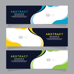 Fototapeta premium Vector abstract design web banner template. Web Design Elements - Header Design. Abstract geometric web banner template on grey background.Modern banner.