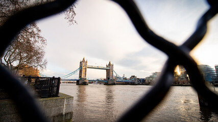 Tower bridge over wrought gate