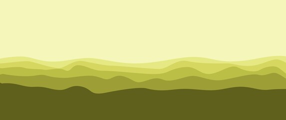 Simple abstract mountain landscape vector illustration for background, backdrop design, banner. 