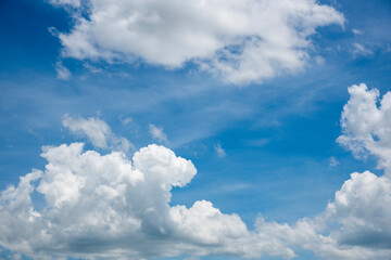Blue sky with white clouds