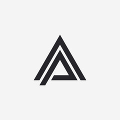 Letter AP monogram logo design template.
