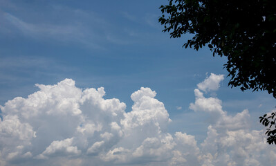 Blue sky with white clouds