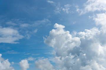 Blue sky with white clouds