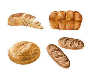 set of bread