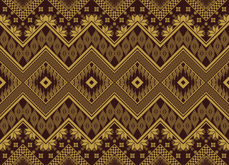 Geometric ethnic pattern vector background. seamless pattern traditional, Design for background, wallpaper, Batik, fabric, carpet, clothing, wrapping, and textile. ethnic pattern illustration.