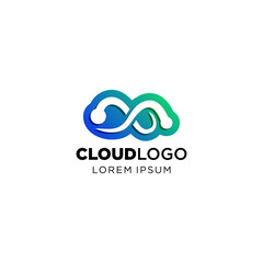 Illustration vector graphic of Cloud Stylish Logo Icon. Design Inspiration