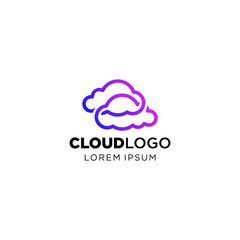 Illustration vector graphic of Cloud Stylish Logo Icon. Design Inspiration