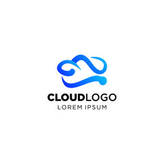 Illustration vector graphic of Cloud Stylish Logo Icon. Design Inspiration