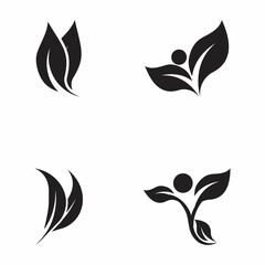 Leaf and Shutter Lens Aperture for Nature Photographer logo design inspiration