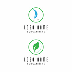 Leaf and Shutter Lens Aperture for Nature Photographer logo design inspiration